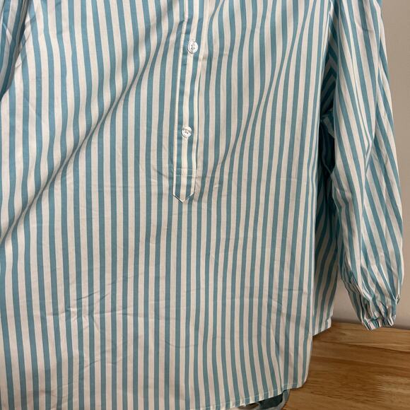 A New Day Women's Blue Striped Puff Sleeve Blouse - Size XXL - NWT - Picture 8 of 9